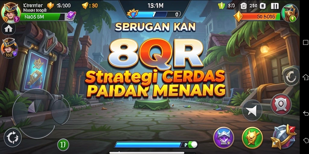 Tampilan gameplay strategi yang mendebarkan di 8QR.