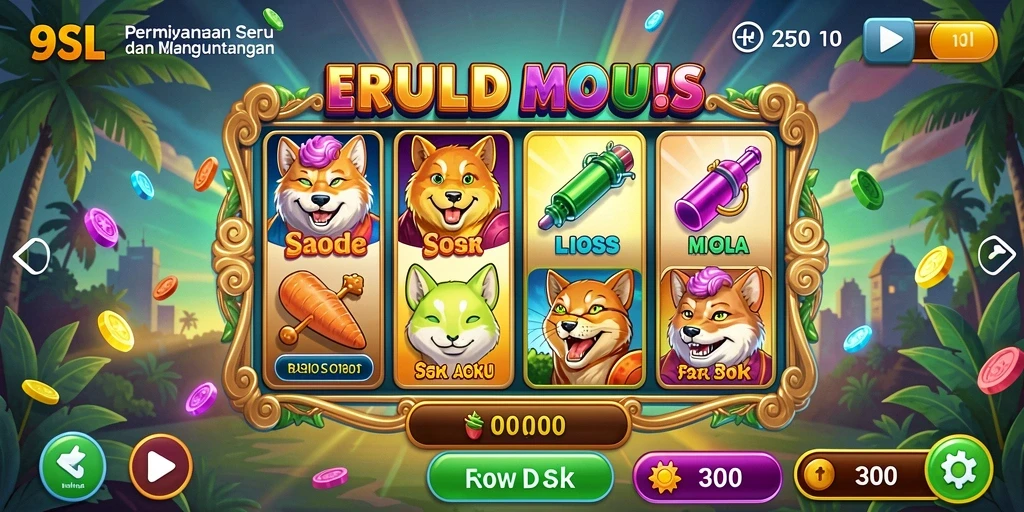 Screenshot gameplay 9SL menampilkan slot yang menarik dan interaktif.