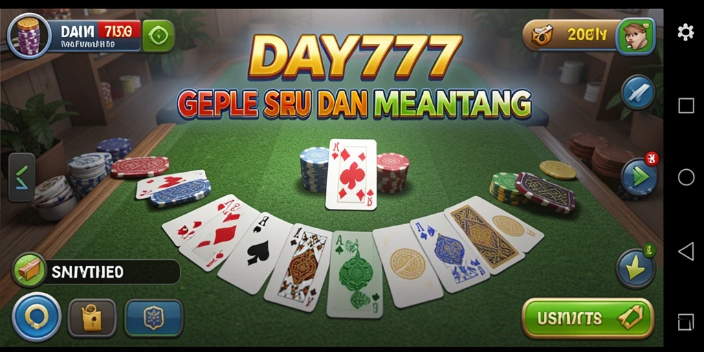 Tampilan menarik dari gameplay Gaple di DAY777.