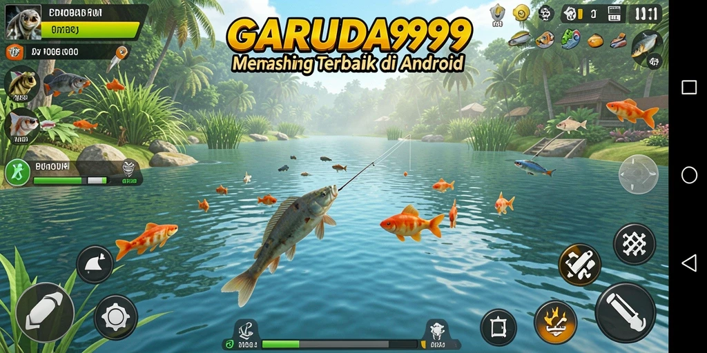 Tampilan gameplay GARUDA999 dengan aksi memancing yang seru.