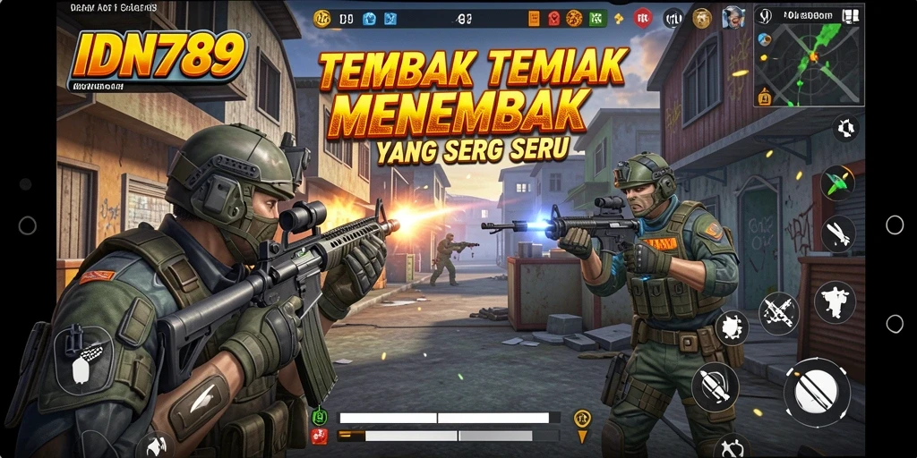 Tangkapan layar menunjukkan aksi seru dalam game TPS.