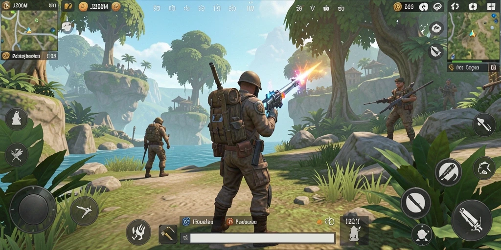 Tangkapan layar dari gameplay J200M yang menampilkan eksplorasi dunia terbuka.