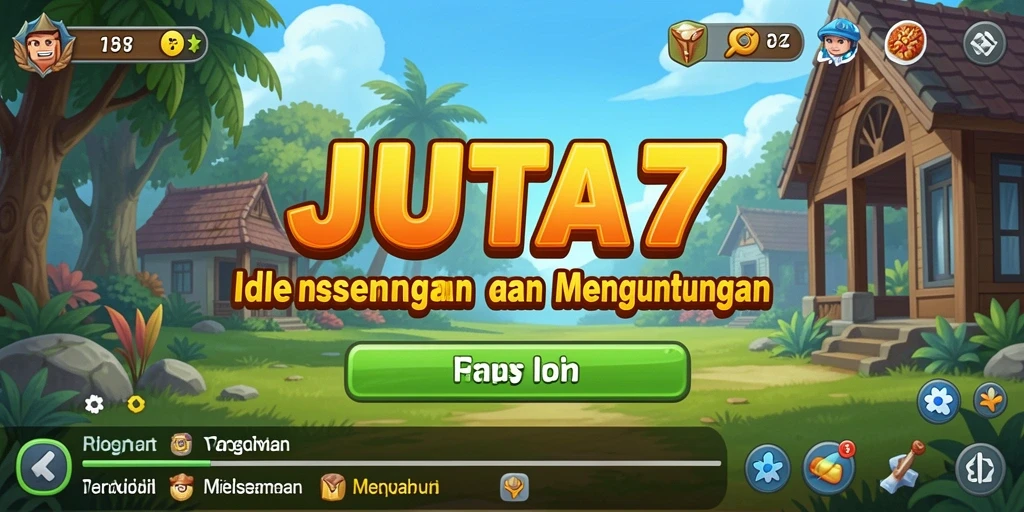 Tampilan menarik dari gameplay JUTA7 yang penuh dengan aktivitas Idle.