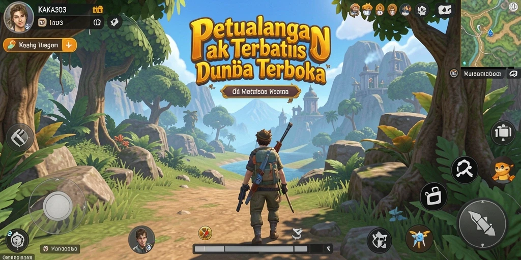 Tampilan gameplay KAKA303 yang menakjubkan di dunia terbuka.