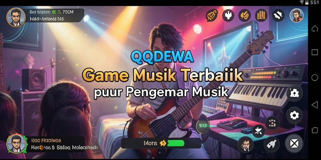 Tampilan gameplay QQDEWA yang memukau dalam permainan musik.