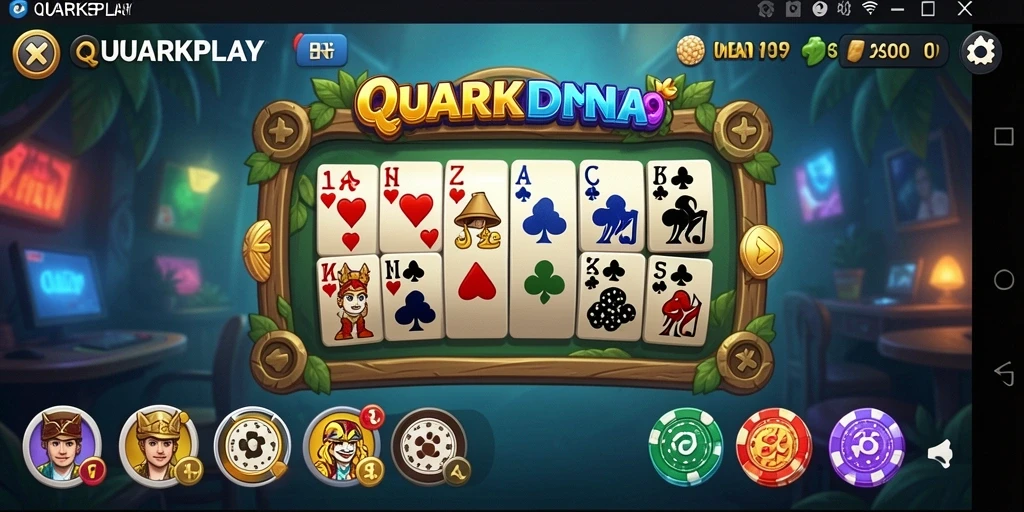 Screenshot gameplay seru dari QUARKPLAY yang menampilkan keseruan permainan Domino.