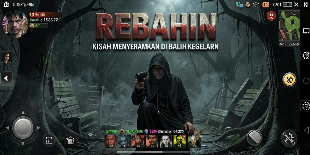 Tampilan gameplay seram dari REBAHIN.