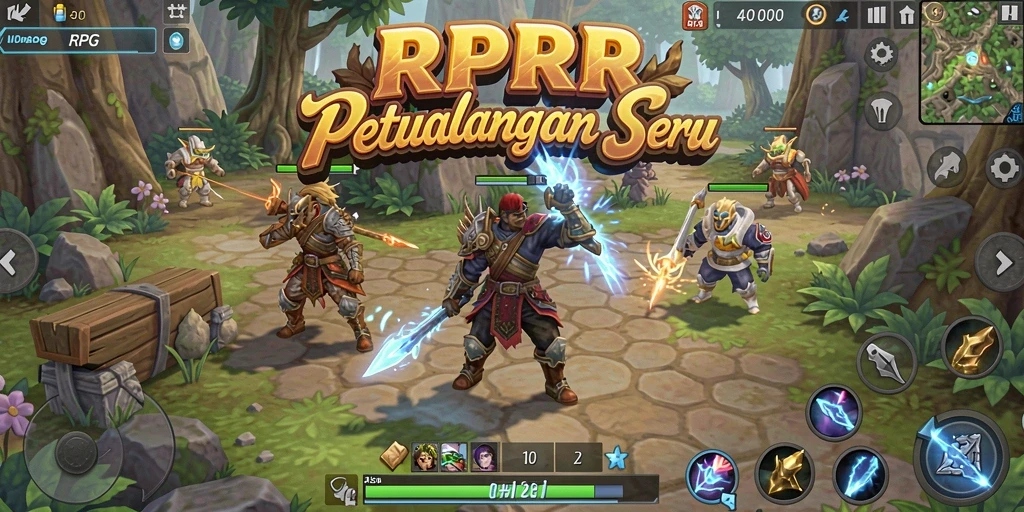 Screenshot utama RPRR menunjukkan aksi seru dalam gameplay RPG.