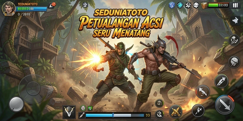 Screenshot gameplay SEDUNIATOTO yang menegangkan dan penuh aksi.